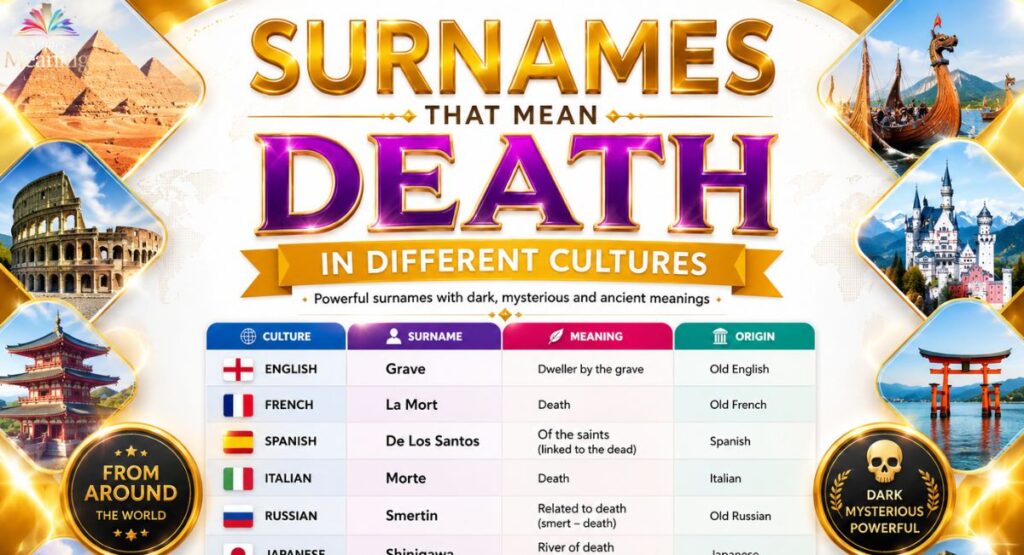 Surnames That Mean Death In Different Cultures