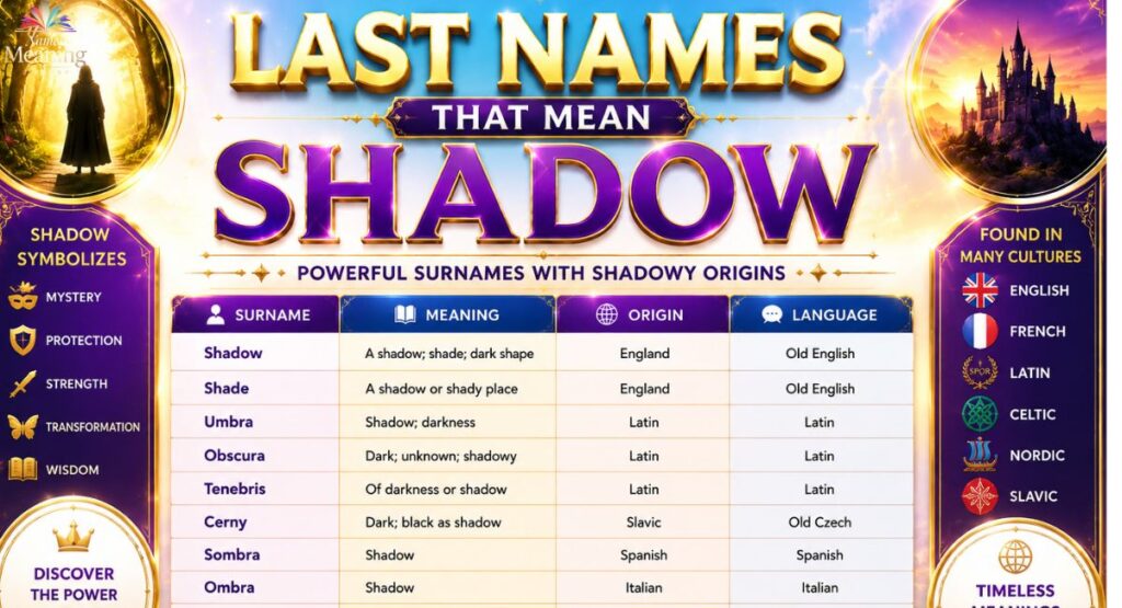 Last Names That Mean Shadow
