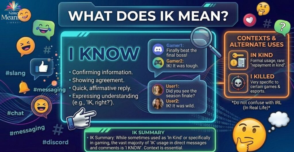 IK Meaning in Text Messages