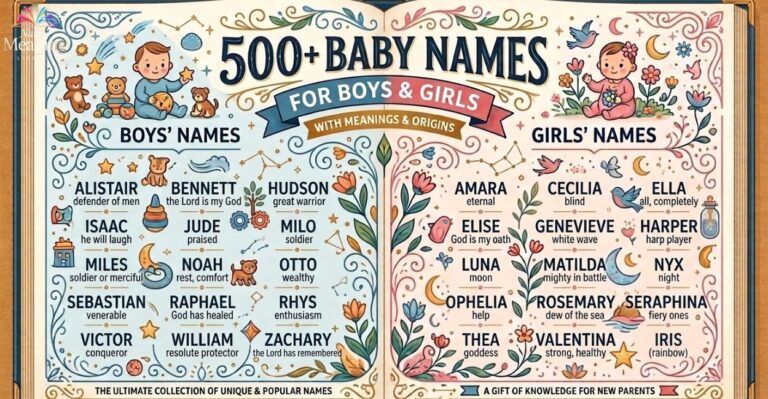 500+ Baby Names for Boys & Girls With Meanings