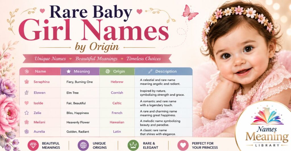 Rare Baby Girl Names by Origin