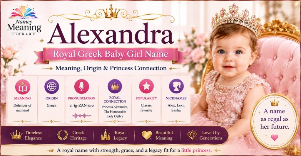 Alexandra – Royal Greek Baby Girl Name Meaning, Origin & Princess Connection