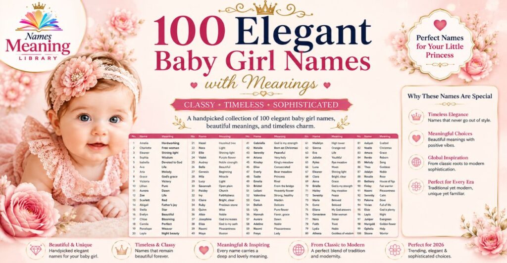 100 Elegant Baby Girl Names with Meanings