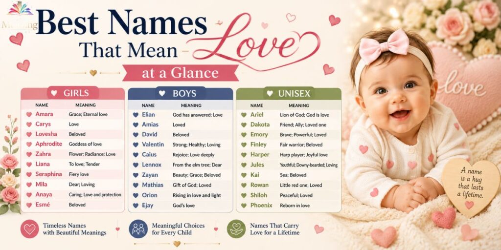 Best Names That Mean Love at a Glance