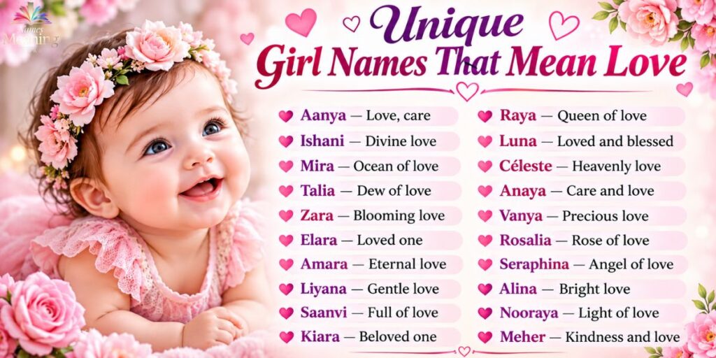 Unique Girl Names That Mean Love