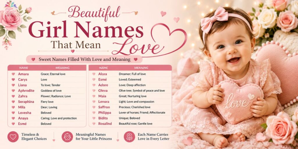 Beautiful Girl Names That Mean Love