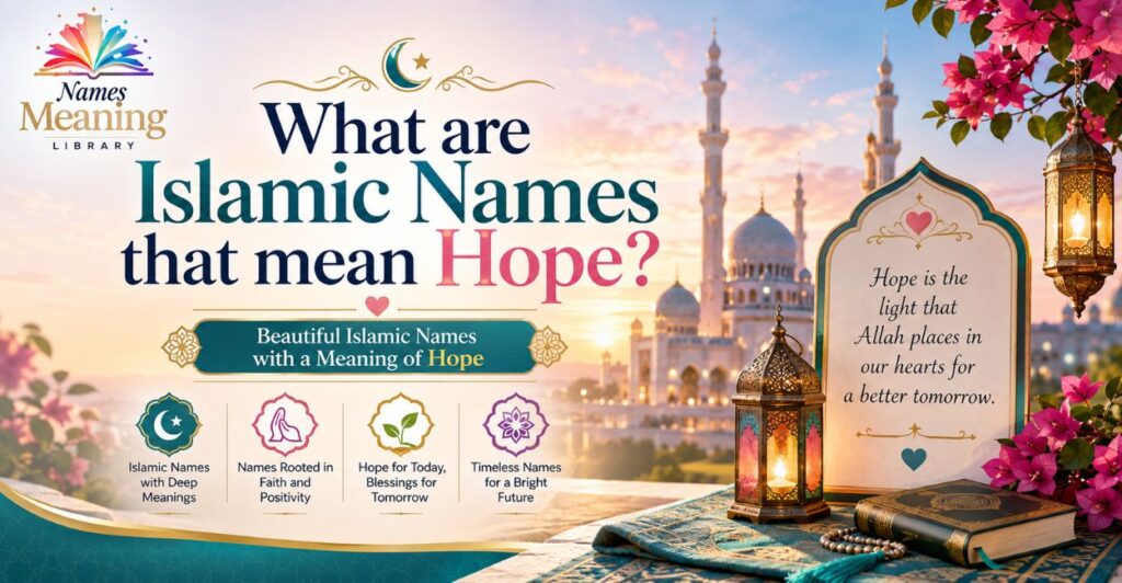 What are Islamic names that mean hope?