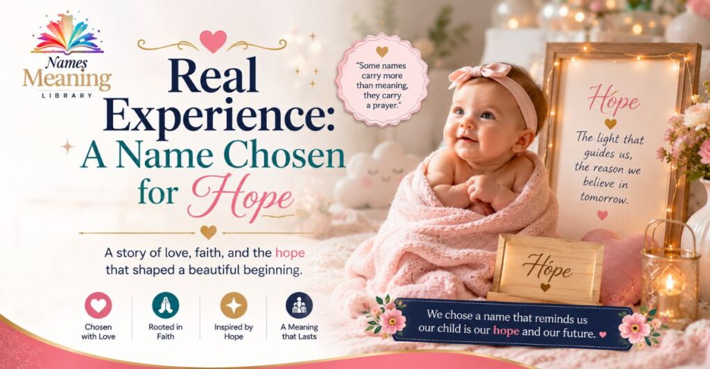 Real Experience: A Name Chosen for Hope