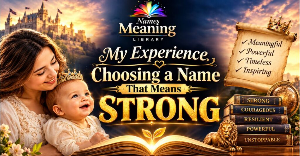 My Experience Choosing a Name That Means Strong
