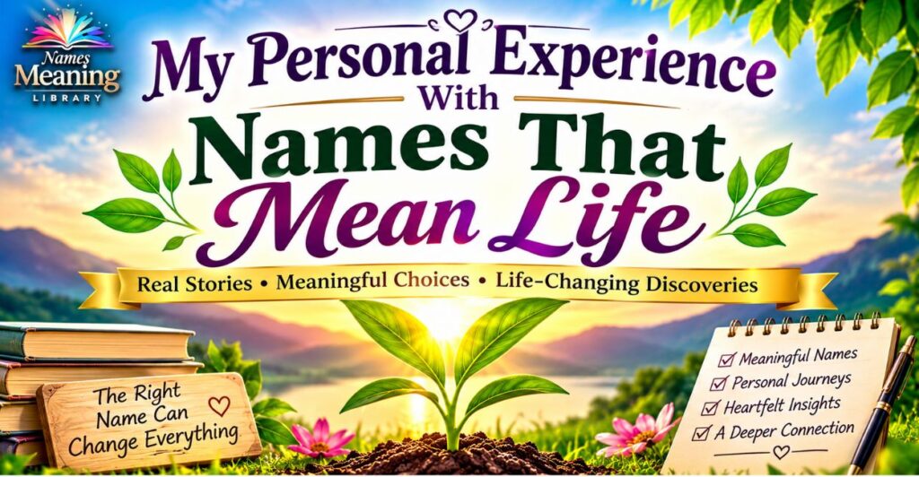 My Personal Experience With Names That Mean Life